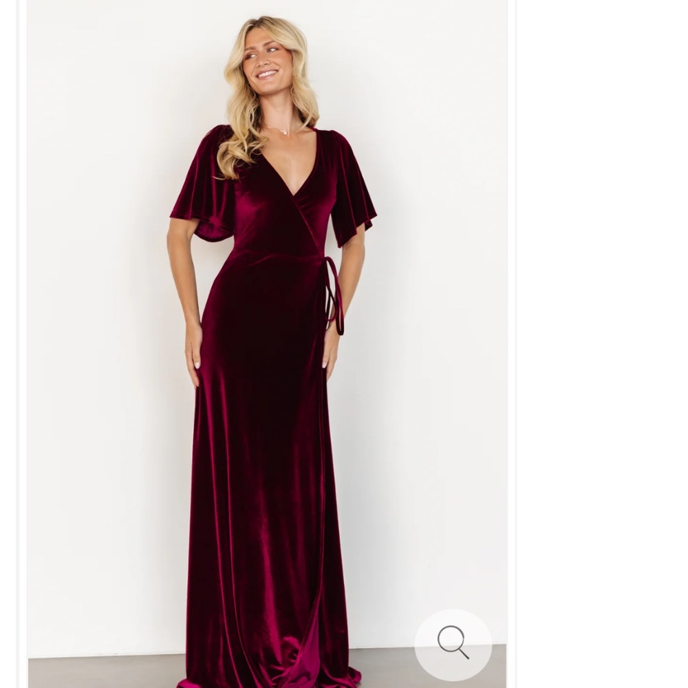 Baltic Born Velvet Maxi Dress in Mulberry | Size S